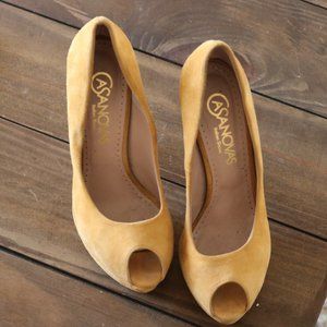 High Heels Suede Platform Stiletto Peep Toe